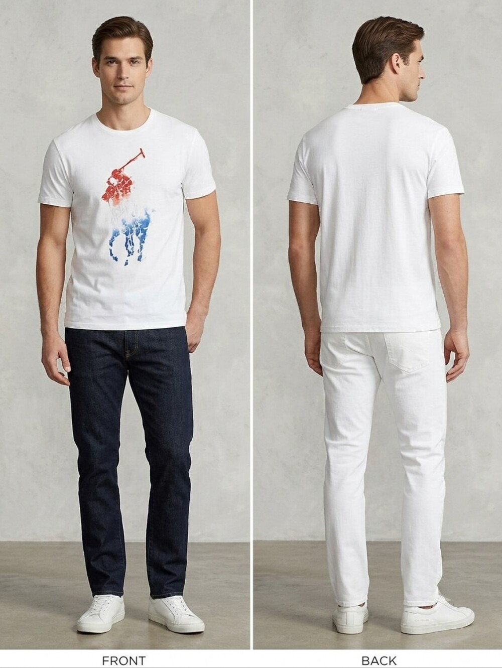 Polo by Ralph Lauren White Short-Sleeve Graphic Polo Player Tee